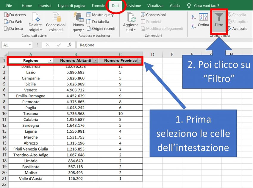 Come Filtrare Una Tabella Su Microsoft Excel Smartandoit 0935