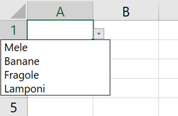 Come creare un menu a tendina su Excel