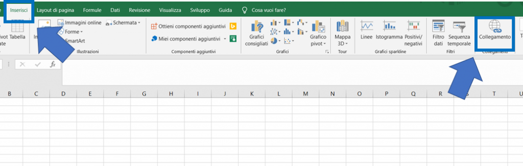 Come inserire un collegamento su Excel