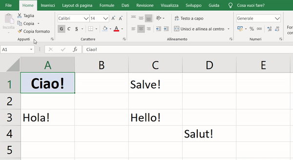 Come copiare il formato di una cella su Excel in più celle