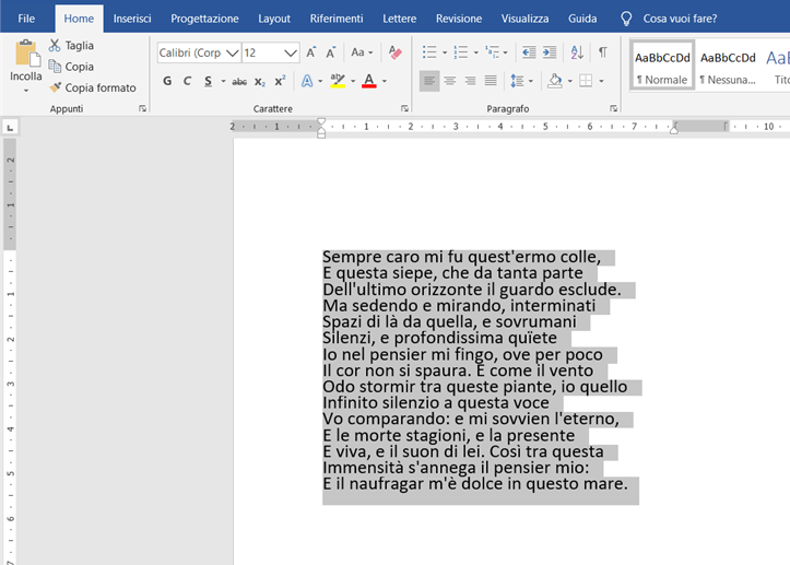 Come cambiare l'interlinea su Word