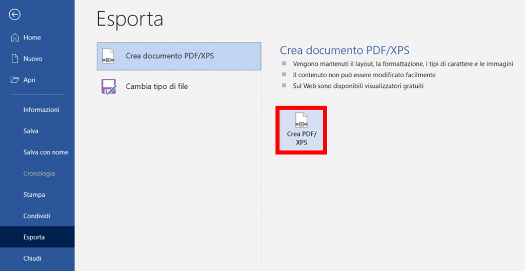 Come convertire un file Word in PDF preservando il font