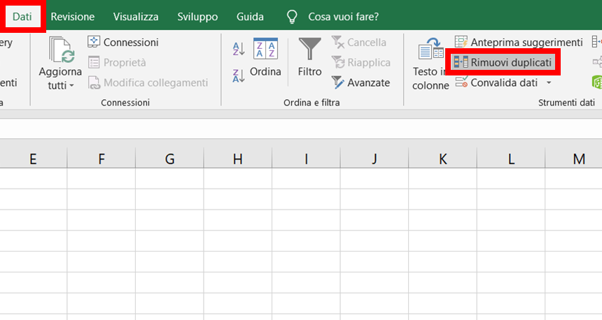 Come eliminare i duplicati in Excel