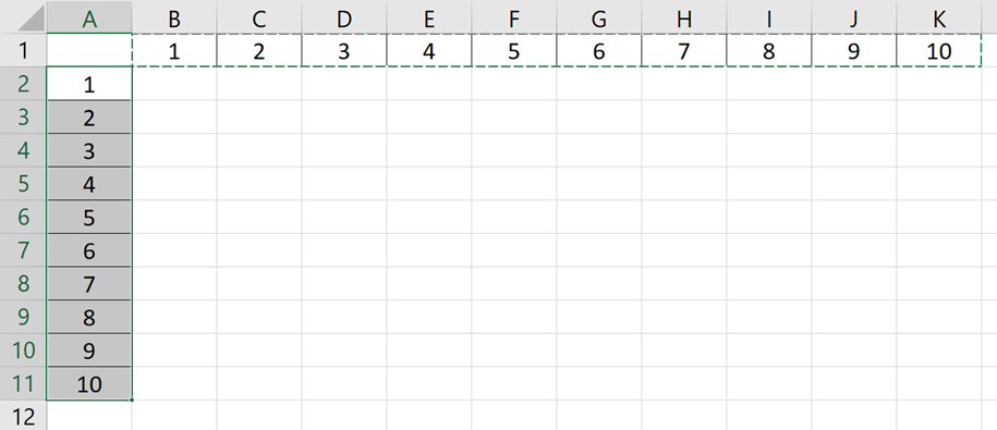 Come trasformare righe in colonne in Excel